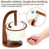 Magnetic Wooden Yarn Holder – Smooth, Tangle-Free Knitting &Crochet