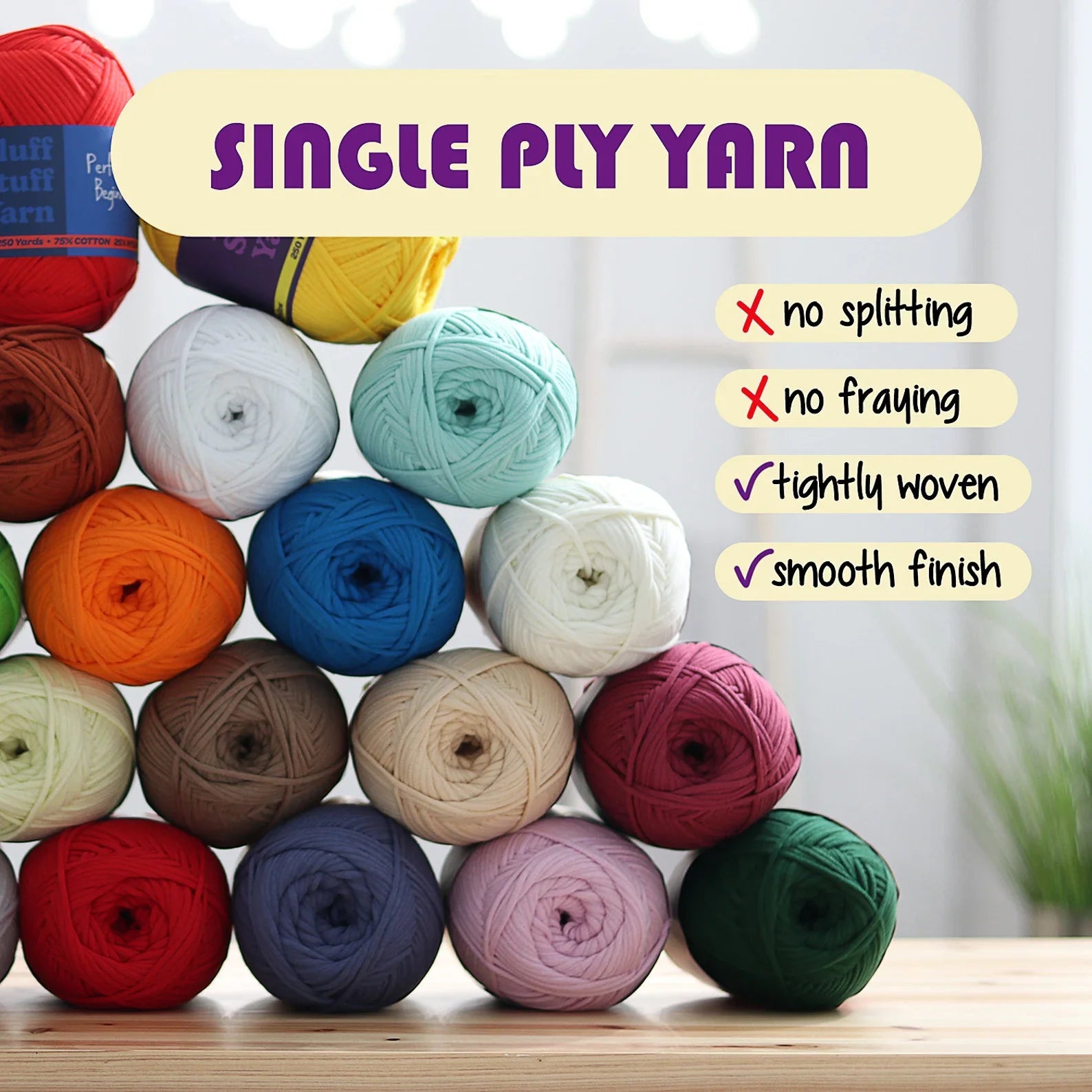 🧶 Beginner Crochet Kit with Yarn & Backpack
