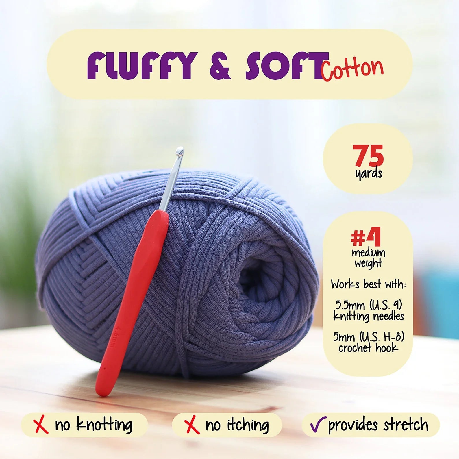 🧶 Beginner Crochet Kit with Yarn & Backpack